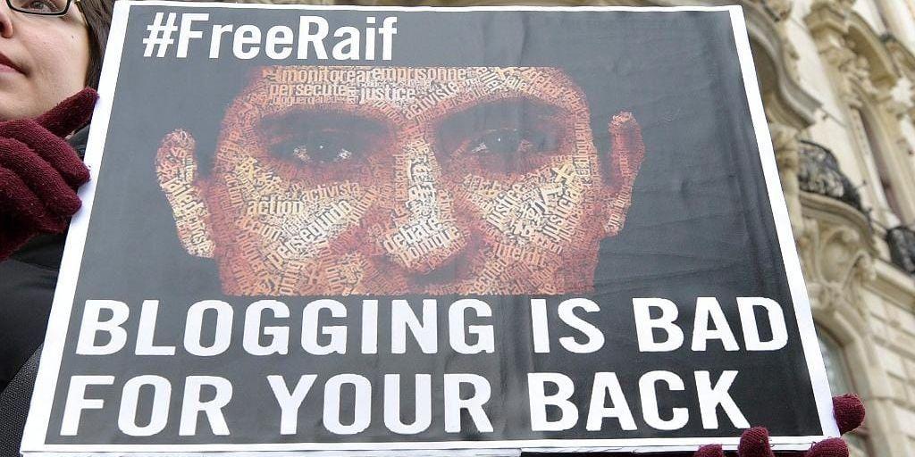 Den saudiske bloggaren Raif Badawi greps 2012 efter att ha kritiserat den religiösa polisen och dömdes till 1 000 piskrapp och fängelse. ARKIVBILD.