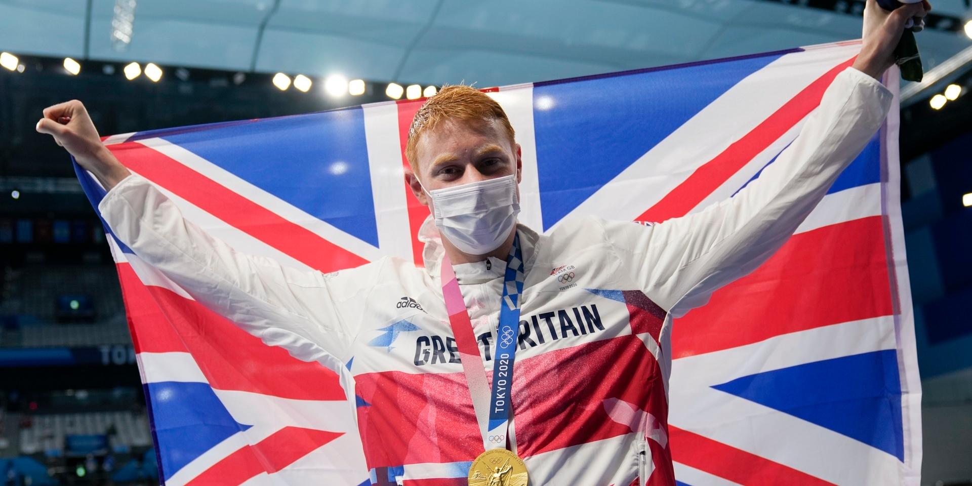 Tom Dean, Storbritannien, tog OS-guld på 200 meter fritt – trots att han coronasmittats två gånger på ett år.