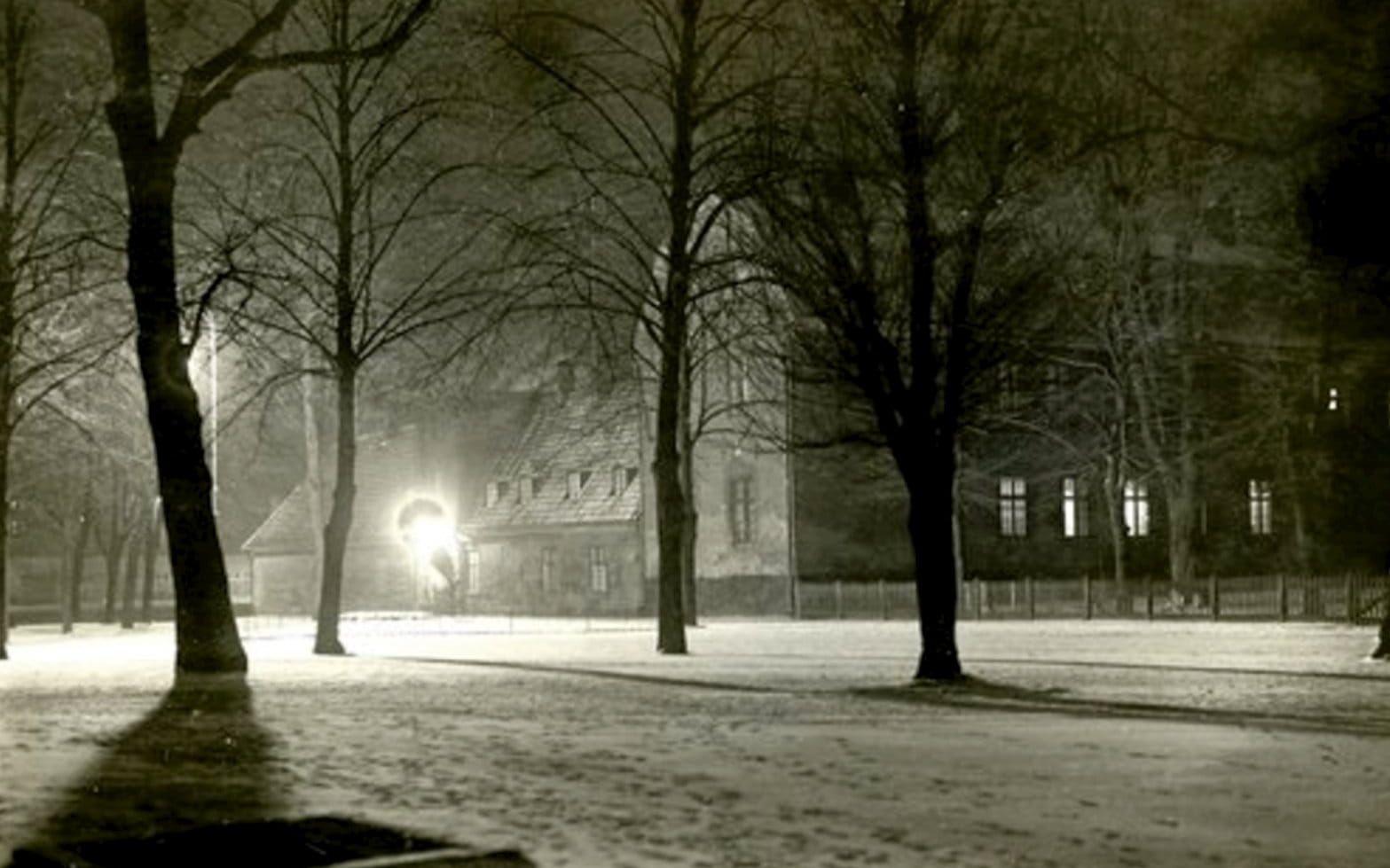 Vinter i Halmstad anno 1922. På bilden syns Slottet. 
