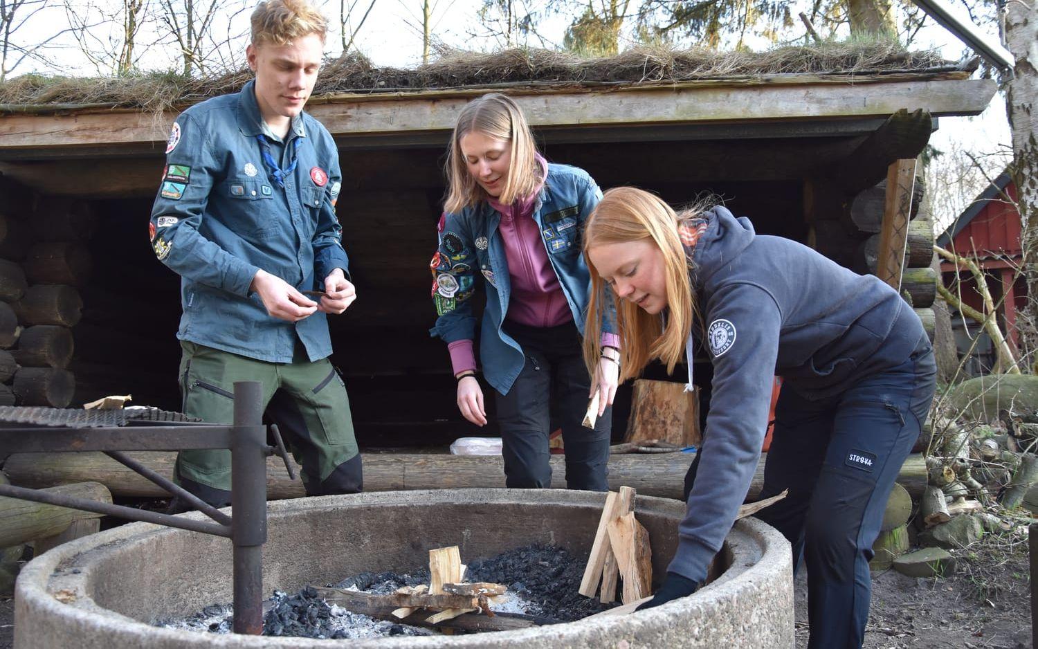 Emil Stened, Hanna Sandgren och Alicia Abrahamsson. 