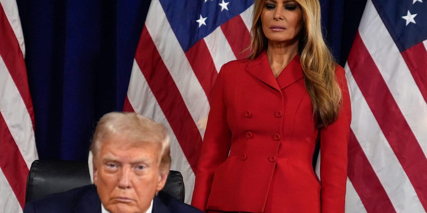 Donald Trump och hans fru Melania Trump i samband med Republikanernas konvent i juli i år. Arkivbild.